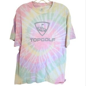 Top Golf Pastel Rainbow Tie Dye Tee Size Extra Large